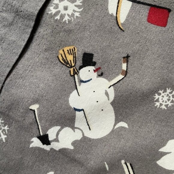 Vintage Eddie Bauer Womens Flannel Pajama Set Sz S Gray Winter Novelty Print PJs - Picture 14 of 16